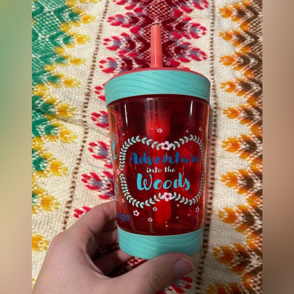 Adventure into the woods contigo kids cup with straw and lid